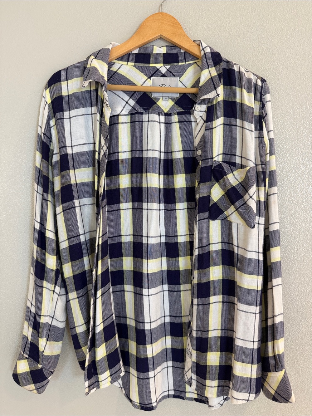 Rails Women’s Plaid Button-Up Shirt in Navy, White & Yellow